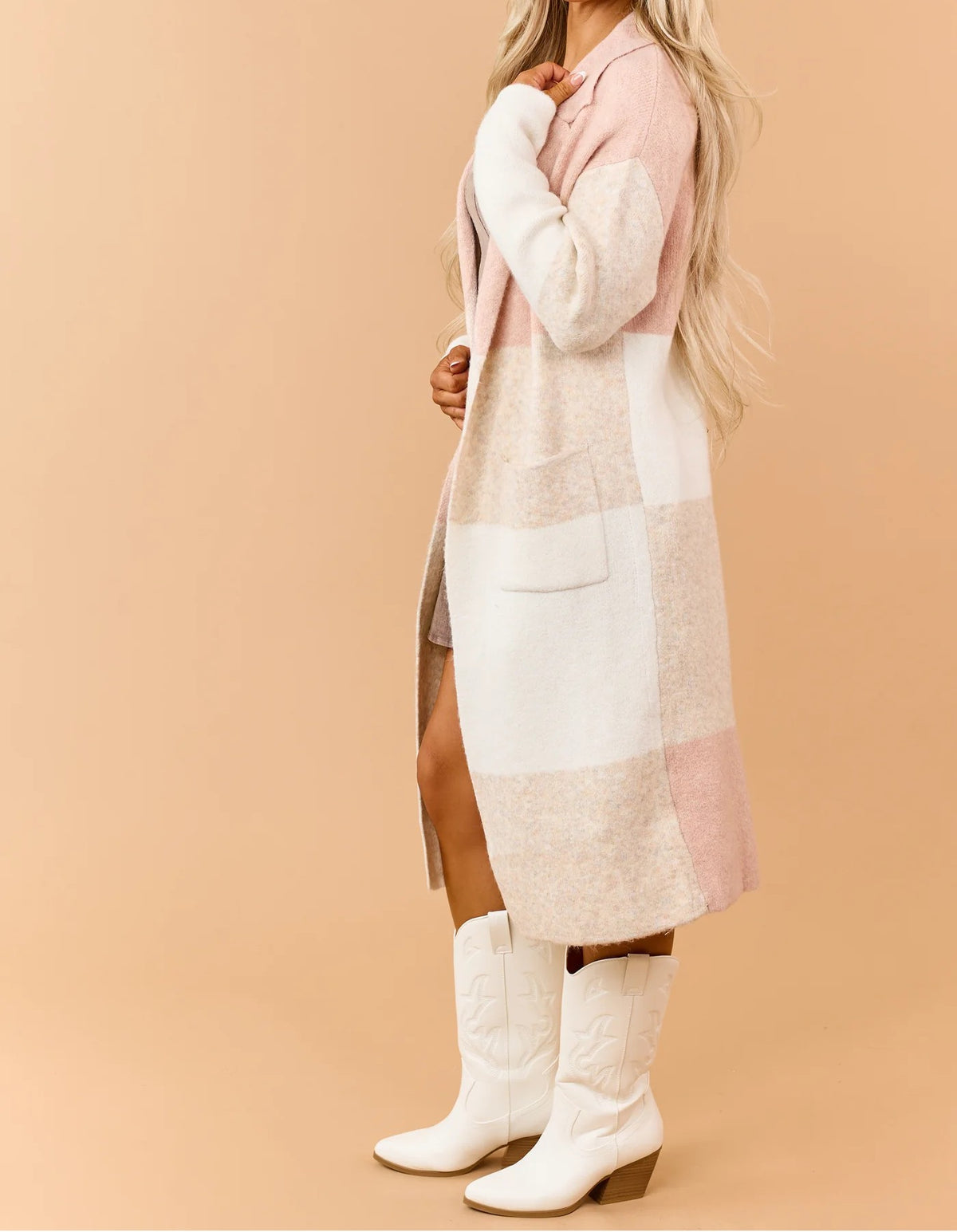 Gentle longline knit cardigan